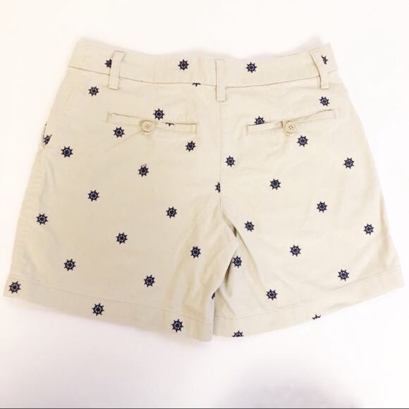 5/$25 Cambridge Nautical Anchor Print Khaki Shorts - Picture 4 of 6